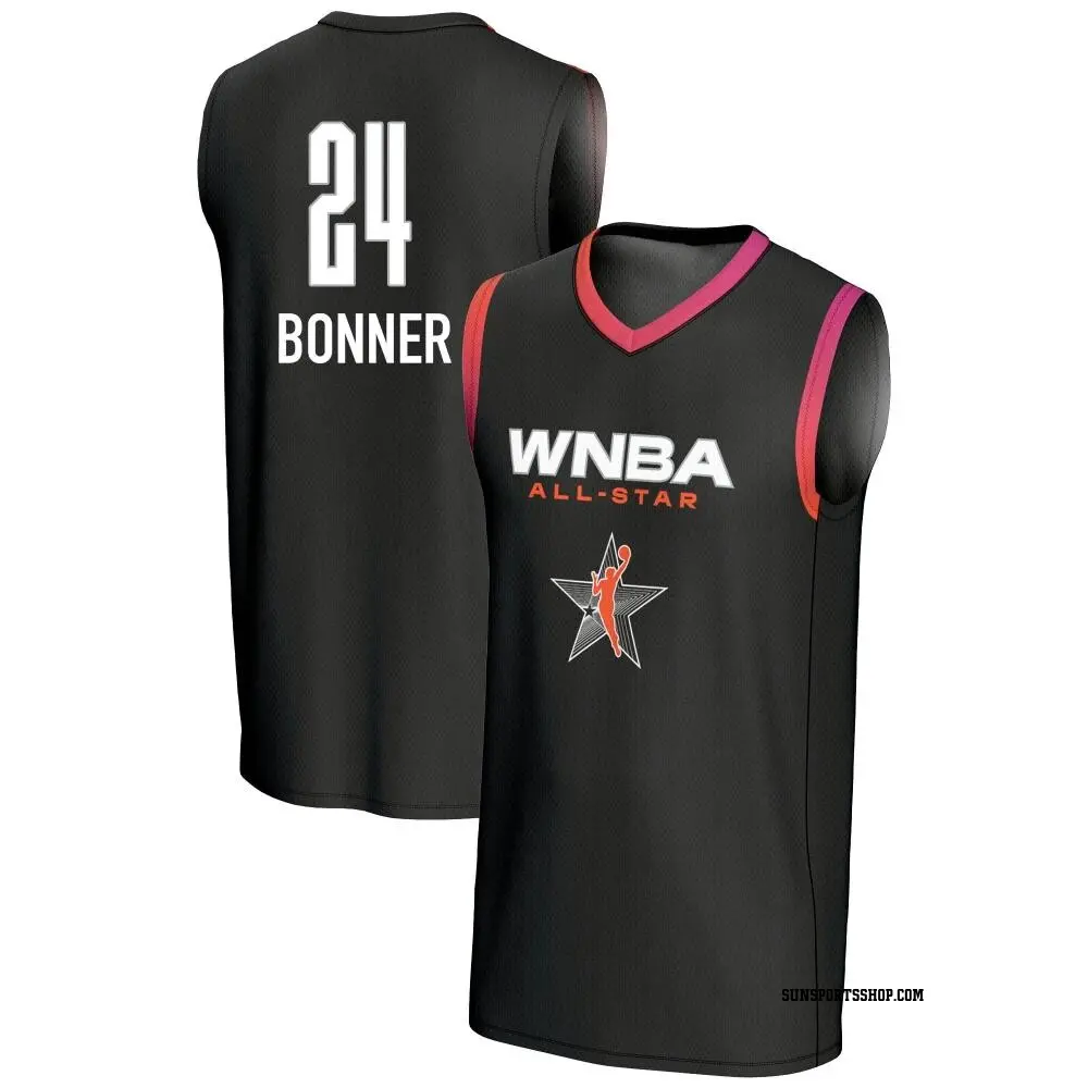 Youth DeWanna Bonner ＃24 Replica Black Connecticut Sun 2024 All-Star Game Lightweight Jersey